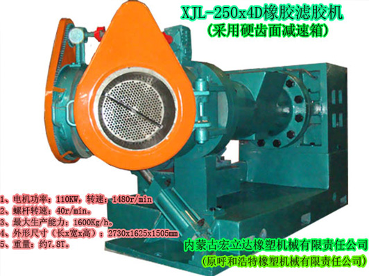 XJL-250X4D橡胶滤胶机（硬齿面减速箱）